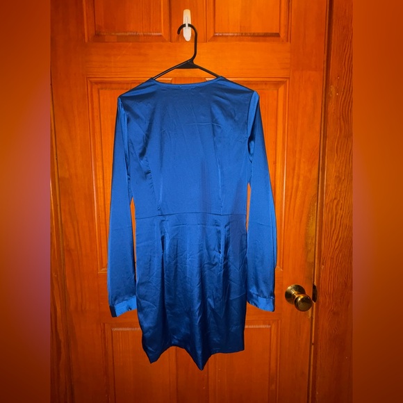 Long Sleeve Satin Dress - Fashion Nova - Picture 2 of 5